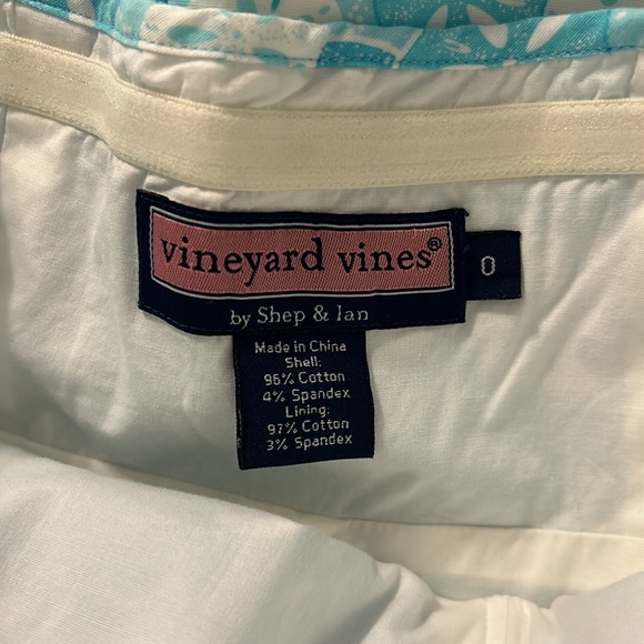 Women’s vineyard vines strapless seaside faux wrap dress. Blue and white size 0 - Picture 4 of 7